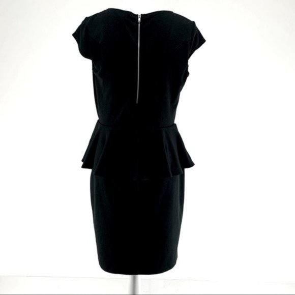MOSSIMO / Black Peplum Dress / Large - Picture 6 of 11